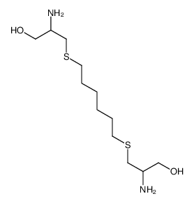 2-amino-3-[6-(2-amino-3-hydroxypropyl)sulfanylhexylsulfanyl]propan-1-ol结构式