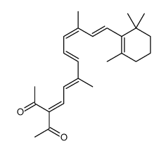 3-[(2E,4E,6E,8E)-3,7-dimethyl-9-(2,6,6-trimethylcyclohexen-1-yl)nona-2,4,6,8-tetraenylidene]pentane-2,4-dione Structure