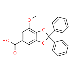 7-Methoxy-2,2-diphenyl-1,3-benzodioxole-5-carboxylic acid结构式