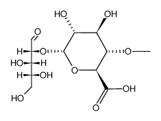 2-O-(4-O-methyl-α-D-glucopyranosyluronic acid)-D-xylose结构式