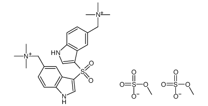 methyl sulfate,trimethyl-[[3-[[5-[(trimethylazaniumyl)methyl]-1H-indol-3-yl]sulfonyl]-1H-indol-5-yl]methyl]azanium结构式