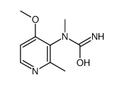 (9CI)-N-(4-甲氧基-2-甲基-3-吡啶)-N-甲基-脲结构式