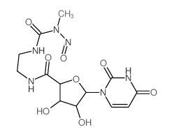 5-(2,4-dioxopyrimidin-1-yl)-3,4-dihydroxy-N-[2-[(methyl-nitroso-carbamoyl)amino]ethyl]oxolane-2-carboxamide Structure