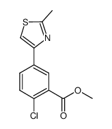 2-chloro-5-(2-methyl-thiazol-4-yl)-benzoic acid methyl ester Structure