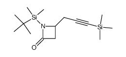 1-tert-butyldimethylsilyl-4-(3-trimethylsilyl-2-propynyl)-2-azetidinone结构式