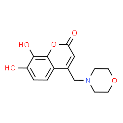 7,8-dihydroxy-4-(morpholin-4-ylmethyl)-2H-chromen-2-one Structure