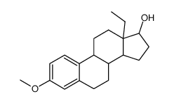 (+/-)-3-Methoxy-13-ethylgona-1,3,5(10)-trien-17β-ol结构式