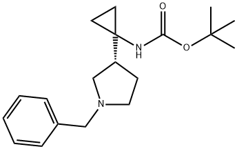 tert-butyl (r)-(1-(1-benzylpyrrolidin-3-yl)cyclopropyl)carbamate Structure