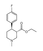 (+/-)-trans-4-(4-fluorophenyl)-1-methyl-2,6-dioxo-piperidine-3-carboxylic acid ethyl ester结构式