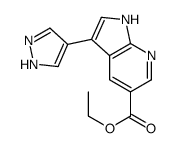 Ethyl 3-(1H-pyrazol-4-yl)-1H-pyrrolo[2,3-b]pyridine-5-carboxylate Structure