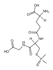 L-γ-glutamyl-S-dimethylphosphinothioyl-L-cysteinylglycine结构式