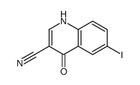 4-羟基-6-碘喹啉-3-甲腈结构式