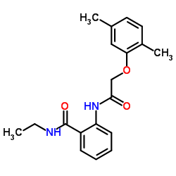 2-{[(2,5-Dimethylphenoxy)acetyl]amino}-N-ethylbenzamide Structure