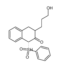 3-(3-hydroxypropyl)-1-(phenylsulfonyl)-3,4-dihydronaphthalen-2(1H)-one结构式