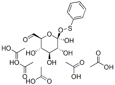 .beta.-D-gluco-Hexodialdo-1,5-pyranose, S-phenyl monothiohemiacetal, pentaacetate, (R)- picture