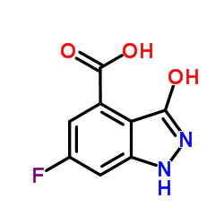 6-FLUORO-3-HYDROXY-4-INDAZOLECARBOXYLIC ACID Structure