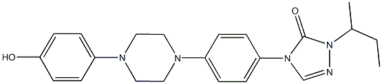 2-(仲丁基)-4-(4-(4-(4-羟基苯基)哌嗪-1-基)苯基)-2,4-二氢-3H-1,2,4-三唑-3-酮结构式