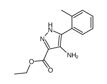 4-Amino-5-o-tolyl-1H-pyrazole-3-carboxylic acid ethyl ester结构式