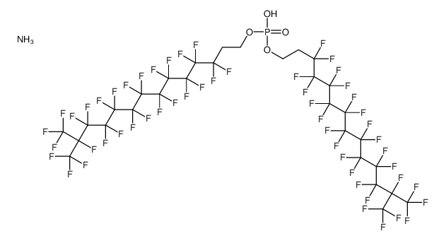 ammonium bis(3,3,4,4,5,5,6,6,7,7,8,8,9,9,10,10,11,11,12,12,13,14,14,14-tetracosafluoro-13-(trifluoromethyl)tetradecyl) phosphate structure