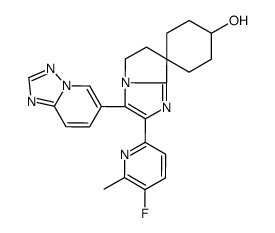 3'-([1,2,4]TRIAZOLO[1,5-A]PYRIDIN-6-YL)-2'-(5-FLUORO-6-METHYLPYRIDIN-2-YL)-5',6'-DIHYDROSPIRO[CYCLOHEXANE-1,7'-PYRROLO[1,2-A]IMIDAZOL]-4-OL structure