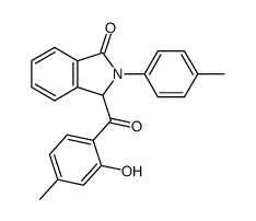 3-(2-hydroxy-4-methylbenzoyl)-2-(p-tolyl)isoindolin-1-one结构式