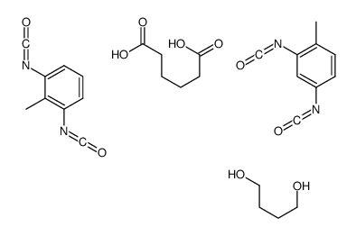 butane-1,4-diol,1,3-diisocyanato-2-methylbenzene,2,4-diisocyanato-1-methylbenzene,hexanedioic acid Structure