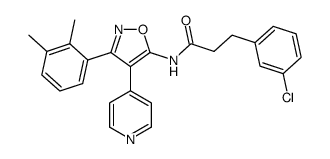 5-[3-(3-chlorophenyl)propionylamino]-3-(2,3-dimethylphenyl)-4-(4-pyridyl)isoxazole Structure