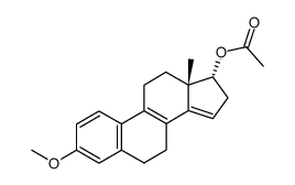 17α-Acetoxy-3-methoxy-oestra-1,3,5(10),8,14-pentaen Structure