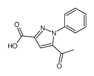 5-acetyl-1-phenyl-1H-pyrazole-3-carboxylic acid Structure