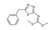 S,S-dimethyl 5-benzyl-1,3,4-thiadiazol-2-yldithioimidocarbonate Structure