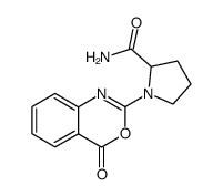 N-(4H-3,1-benzoxazin-4-on-2-yl)-DL-prolinamide Structure