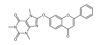 1,3,7-trimethyl-8-(4-oxo-2-phenyl-4H-chromen-7-yloxy)-3,7-dihydro-purine-2,6-dione Structure