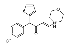 (E)-4-morpholin-4-ium-4-yl-1-phenyl-1-thiophen-2-ylbut-3-en-2-one,chloride Structure