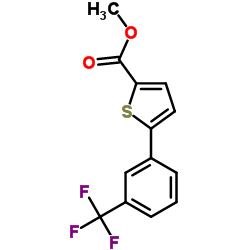 2-Thiophenecarboxylic acid, 5-[3-(trifluoromethyl)phenyl]-, methyl ester结构式