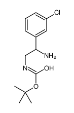 2-氨基-2-(3-氯苯基)乙基氨基甲酸叔丁酯结构式