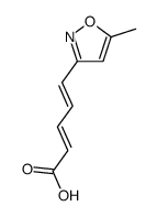 5-(5-methyl-1,2-oxazol-3-yl)penta-2,4-dienoic acid结构式