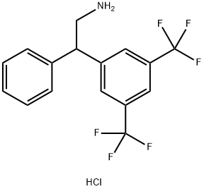 2-[3,5-bis(trifluoromethyl)phenyl]-2-phenylethylamine hcl structure