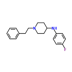 N-(4-氟苯基)-1-苯乙基哌啶-4-胺结构式