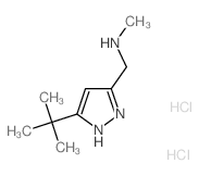 1-(3-tert-butyl-1H-pyrazol-5-yl)-N-methylmethanamine,dihydrochloride结构式