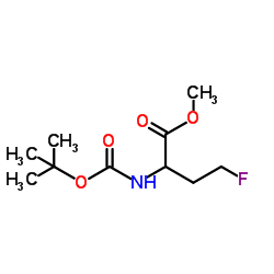 Methyl 4-fluoro-2-({[(2-methyl-2-propanyl)oxy]carbonyl}amino)butanoate结构式