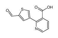 2-(5-formylthiophen-3-yl)pyridine-3-carboxylic acid结构式