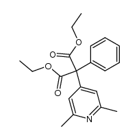 diethyl phenyl(2,6-dimethyl-4-pyridyl)malonate Structure