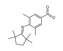 2,6-dimethyl-4-nitro-N-(2,2,5,5-tetramethylcyclopentylidene)aniline结构式