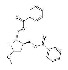 methyl 5-O-benzoyl-3-C-[(benzoyloxy)methyl]-2,3-dideoxy-D-erythro-pentofuranoside Structure