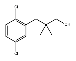 3-(2,5-二氯苯基)-2,2-二甲基丙-1-醇结构式