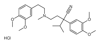 2-(3,4-dimethoxyphenyl)-2-[2-[2-(3,4-dimethoxyphenyl)ethyl-methylamino]ethyl]-3-methylbutanenitrile,hydrochloride structure