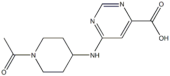 6-[(1-Acetylpiperidin-4-yl)amino]pyrimidine-4-carboxylic acid structure