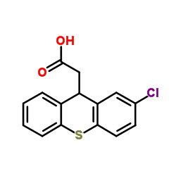 (2-Chloro-9H-thioxanthen-9-yl)acetic acid结构式