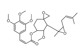 [(3R,4S,5S,6R)-5-methoxy-4-[(2R,3R)-2-methyl-3-(3-methylbut-2-enyl)oxiran-2-yl]-1-oxaspiro[2.5]octan-6-yl] (E)-3-(3,4,5-trimethoxyphenyl)prop-2-enoate Structure