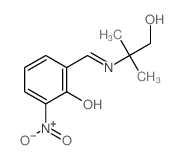 Phenol,2-[[(2-hydroxy-1,1-dimethylethyl)imino]methyl]-6-nitro-结构式